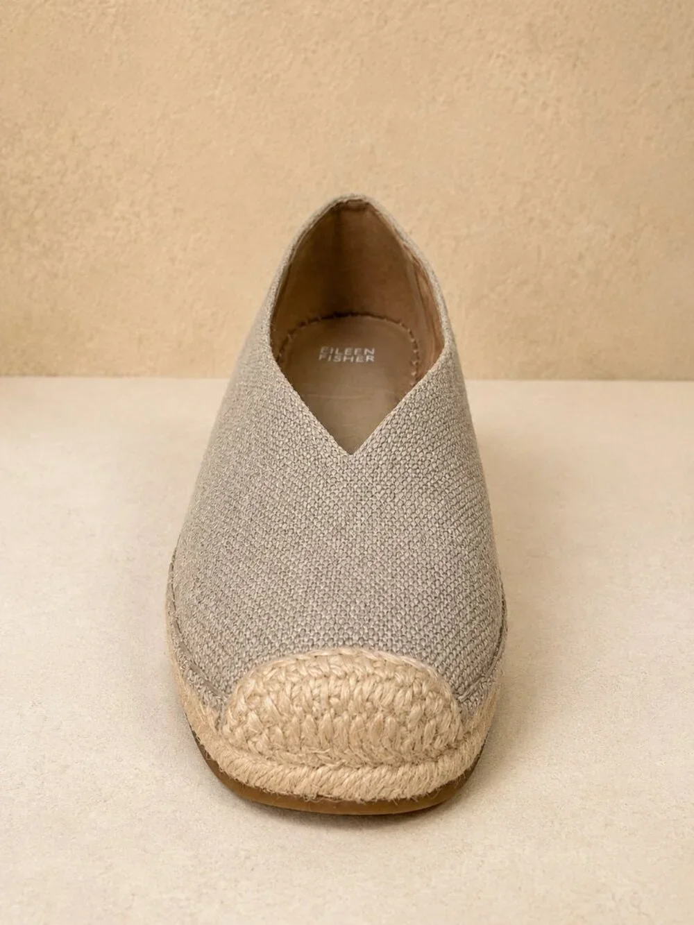 EILEEN FISHER Petals Washed Linen Espadrille Ballet Flats | Garnet Hill | Natura